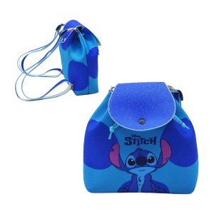 MINI MOCHILA INFANTIL MODELO STITCH EM TECIDO POÁ REF: DLB01-ST1 MINI MOCHILA INFANTIL MODELO STITCH EM TECIDO POÁ REF: DLB01-ST1
