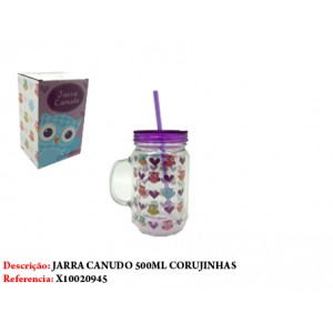 JARRA CANUDO CORUJINHAS 500ML