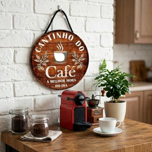 PLACA DECORATIVA DE MADEIRA COM CORDA REF: JPL2263