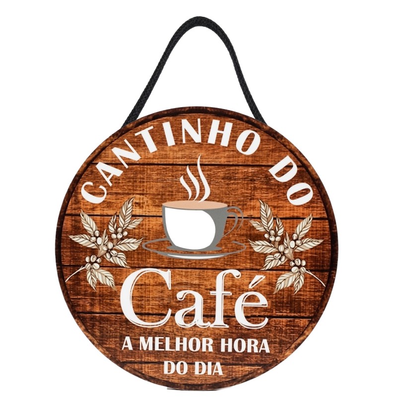 PLACA DECORATIVA DE MADEIRA COM CORDA REF: JPL2263