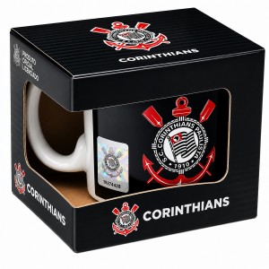 CANECA DE PORCELANA 120ML MODELO CORINTHIANS REF: TSP002BR3-1 CANECA DE PORCELANA 120ML MODELO CORINTHIANS REF: TSP002BR3-1