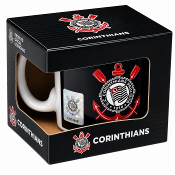 CANECA DE PORCELANA 120ML MODELO CORINTHIANS REF: TSP002BR3-1