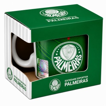 CANECA DE PORCELANA 120ML MODELO PALMEIRAS REF: TSP002BR3-3