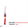 CHAVEIRO OLHO GREGO C/ PIMENTINHAS. TAM: 8X12X0.5CM