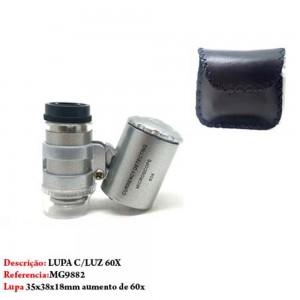 LUPA COM ARMAÇÃO PLASTA E LENTES