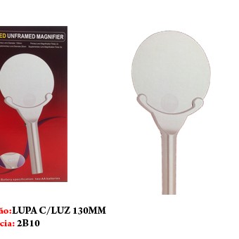 LUPA C/2 LENTES 130MM 2X 26MM 6X C/LUZ DE LED. LUPA C/2 LENTES 130MM 2X 26MM 6X C/LUZ DE LED.