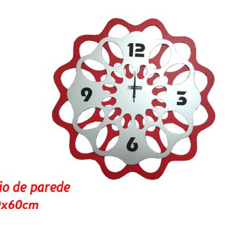 RELÓGIO DE PAREDE MODELO: FLOR. TAM:60X8CM