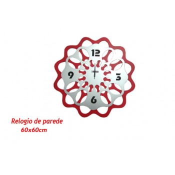 RELÓGIO DE PAREDE MODELO: FLOR. TAM:60X8CM