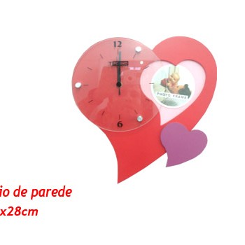 RELÓGIO DE PAREDE MODELO: CORAÇÃO. TAM:30X5CM
