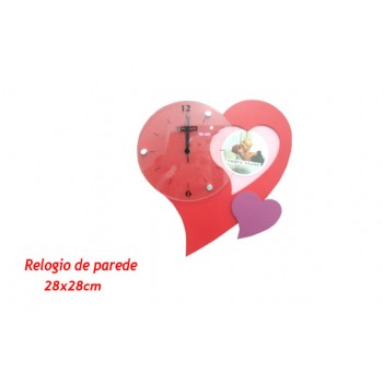 RELÓGIO DE PAREDE MODELO: CORAÇÃO. TAM:30X5CM