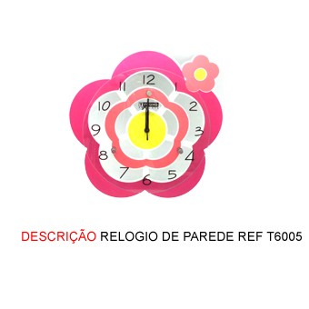 RELOGIO DE PAREDE MODELO: FLOR. TAM:38X33X3CM
