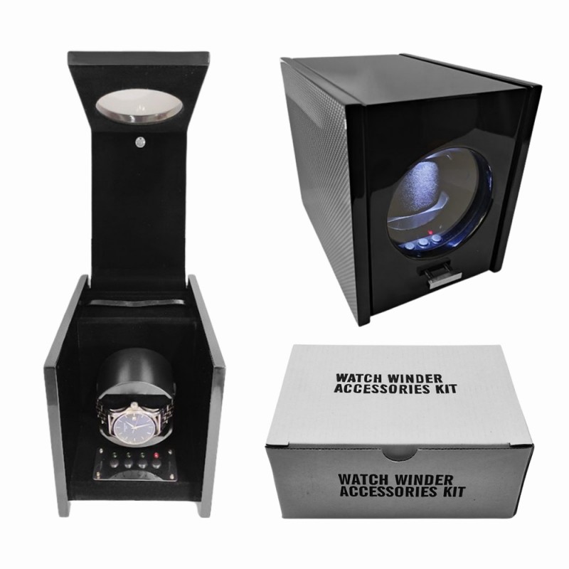 CAIXA PARA RELÓGIO "WATCH WINDER" GIRATÓRIA EM FIBRA DE CARBONO REF: FWA118CF