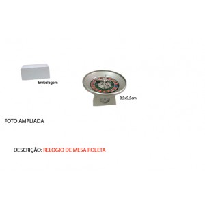 ROLETA DE CASSINO EM MINIATURA C/ RELÓGIO ROLETA DE CASSINO EM MINIATURA C/ RELÓGIO