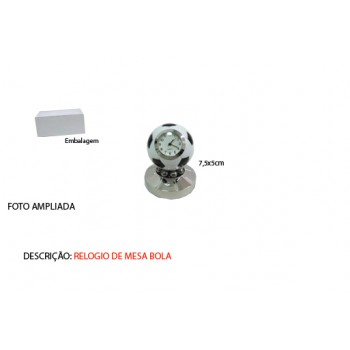 BOLA DE FUTEBOL EM MINIATURA C/ RELÓGIO