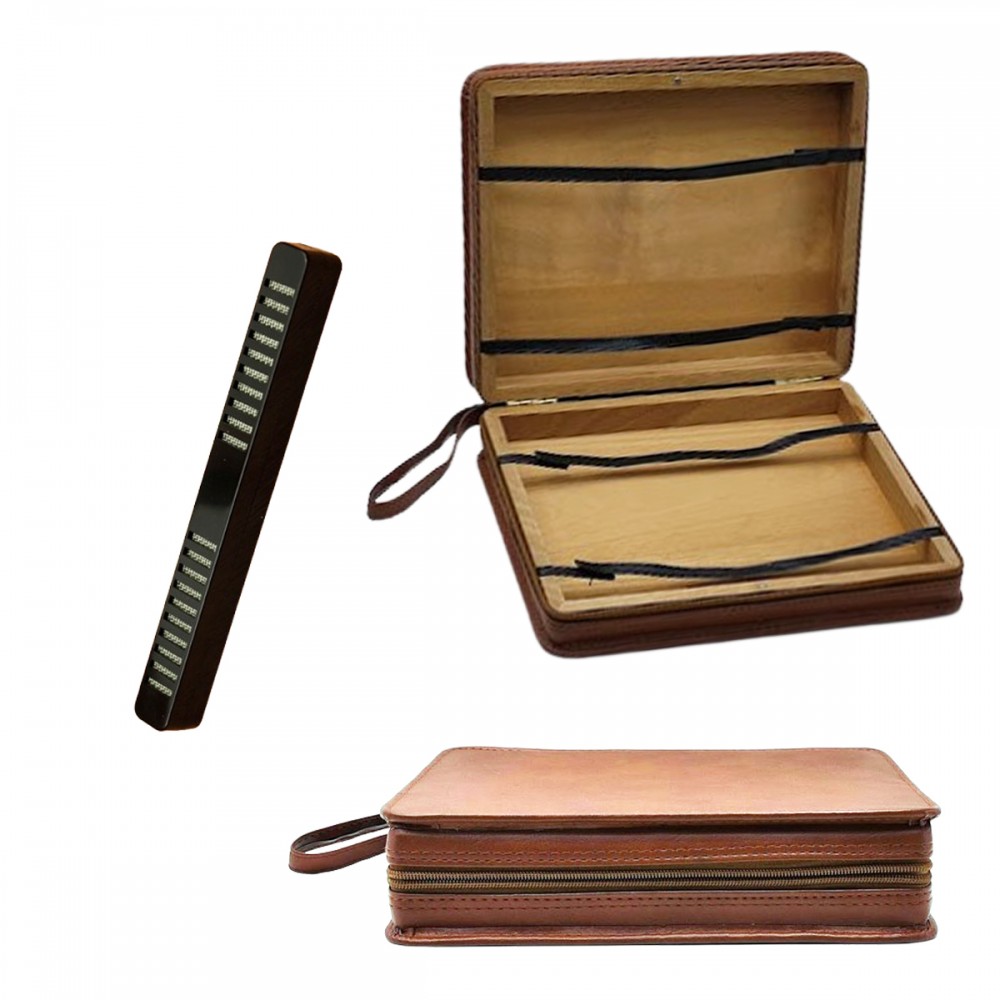 CAIXA DE CHARUTO P/12 PÇS C/ HIGRÔMETRO E UMIDIFICADOR. TAM:24X8X29CM CAIXA DE CHARUTO P/12 PÇS C/ HIGRÔMETRO E UMIDIFICADOR. TAM:24X8X29CM