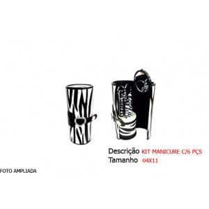 KIT MANICURE COM PÇS EM METAL REF: MS802 KIT MANICURE COM PÇS EM METAL REF: MS802