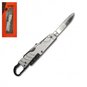 CANIVETE MOSQUETÃO COM 12 FUNÇÕES EM METAL  REF: F74A