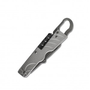 CANIVETE MOSQUETÃO COM 12 FUNÇÕES EM METAL  REF: F74A