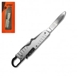 CANIVETE MOSQUETÃO COM 12 FUNÇÕES EM METAL  REF: F75A