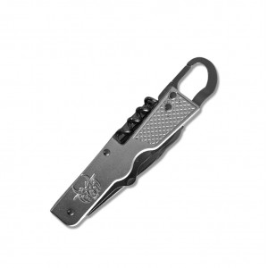 CANIVETE MOSQUETÃO COM 12 FUNÇÕES EM METAL REF: F76A