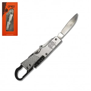 CANIVETE MOSQUETÃO COM 12 FUNÇÕES EM METAL  REF: F76B