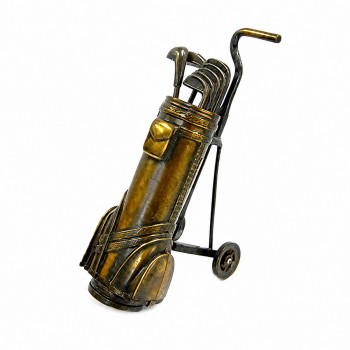 CARRINHO PARA TACO DE GOLF DE METAL EM MINIATURA CARRINHO PARA TACO DE GOLF DE METAL EM MINIATURA