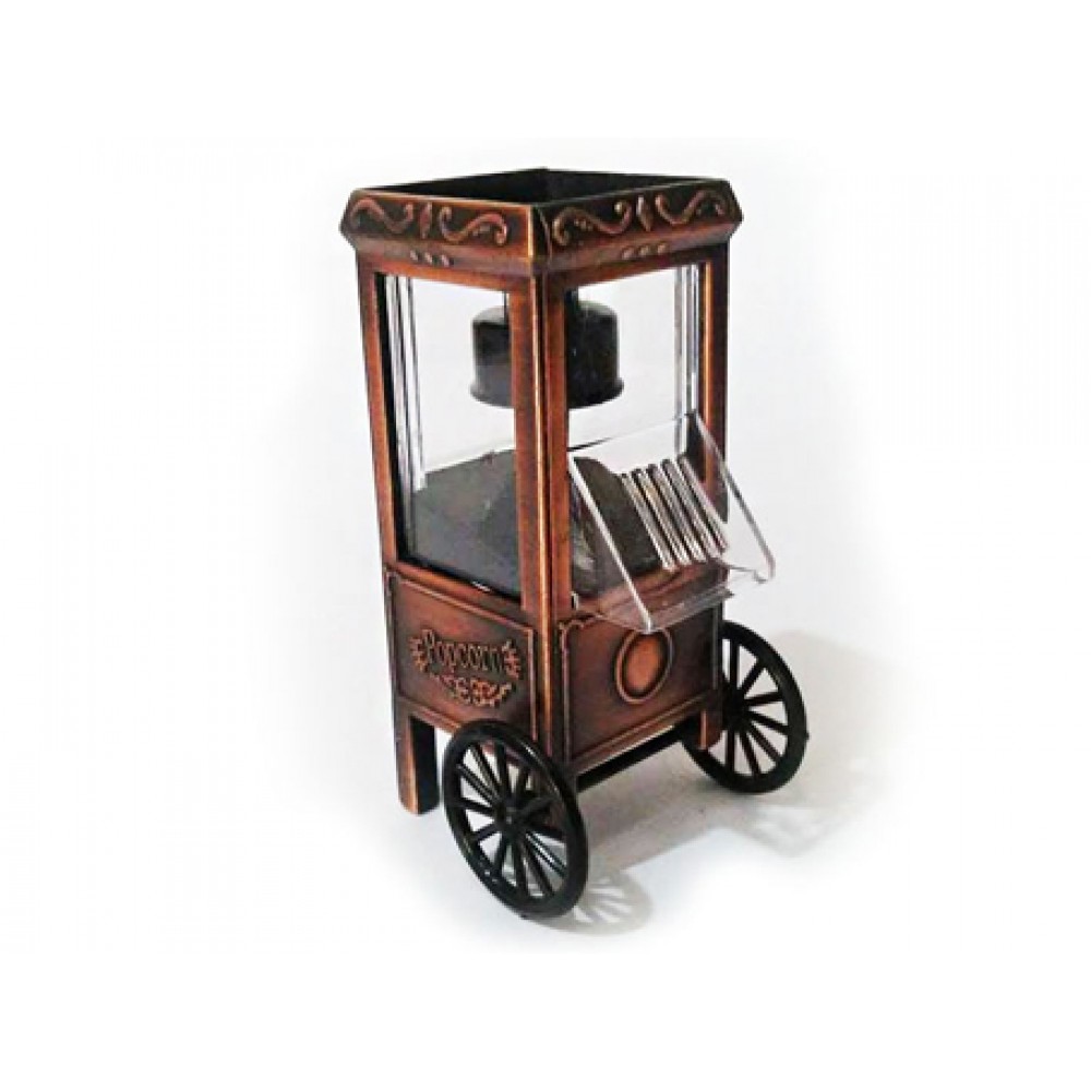 CARRINHO DE PIPOCA DE METAL EM MINIATURA