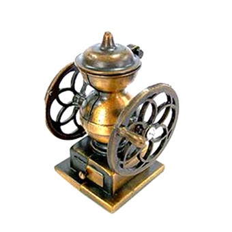MOENDA DE CAFÉ VINTAGE DE METAL EM MINIATURA