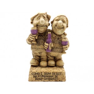 BONECO DE RESINA C/ FRASE