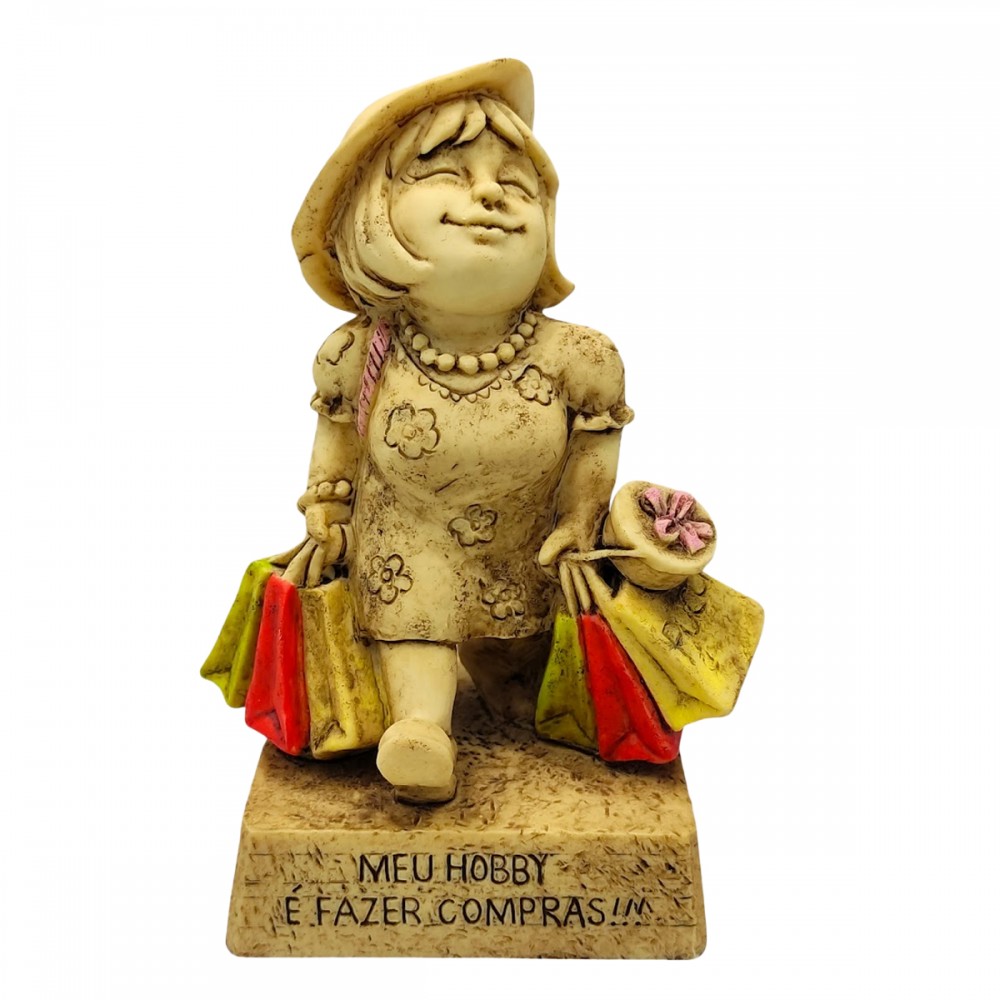 BONECO DE RESINA COM FRASE REF: NP212B