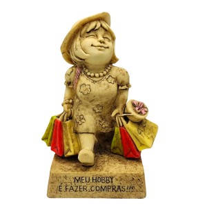 BONECO DE RESINA COM FRASE REF: NP212B