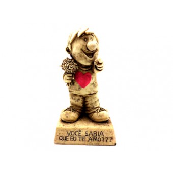 BONECO DE RESINA C/ FRASE