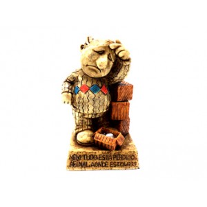 BONECO C/ FRASE EM RESINA BONECO C/ FRASE EM RESINA