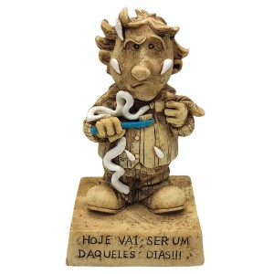 BONECO DE RESINA COM FRASE REF: NP212H