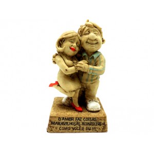 BONECO DE RESINA C/ FRASE