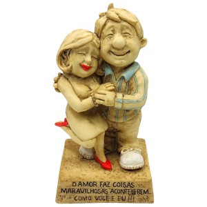 BONECO DE RESINA COM FRASE REF: NP212N