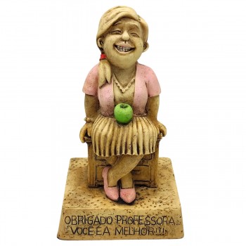 BONECO DE RESINA COM FRASE REF: NP212O