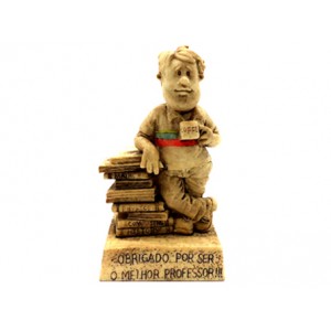 BONECO C/ FRASE EM RESINA BONECO C/ FRASE EM RESINA