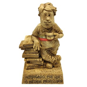 BONECO DE RESINA COM FRASE REF: NP212P