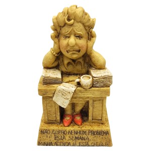 BONECO DE RESINA COM FRASE REF: NP212Q