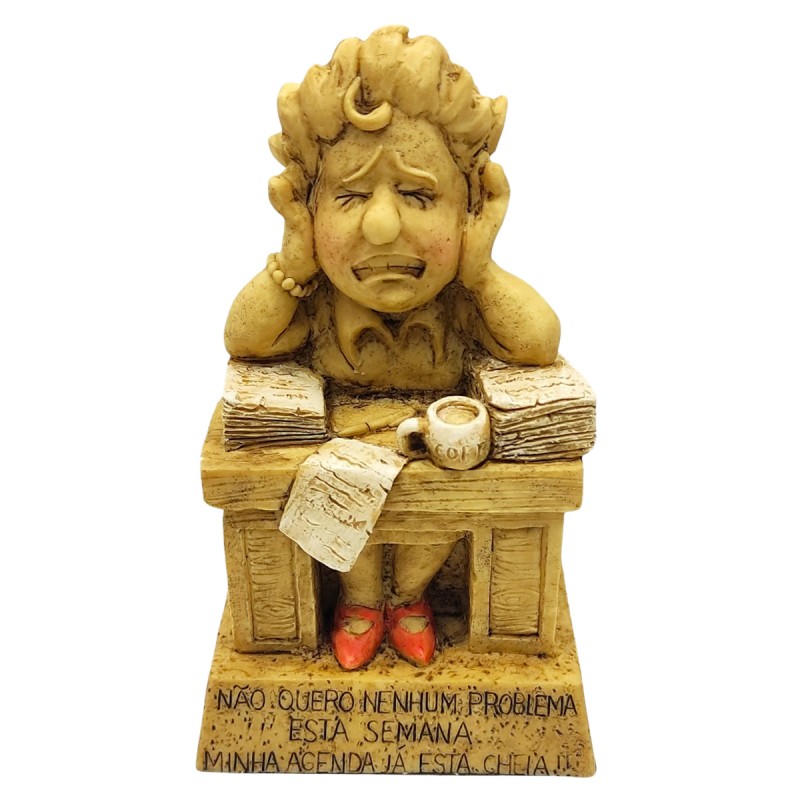 BONECO DE RESINA COM FRASE REF: NP212Q