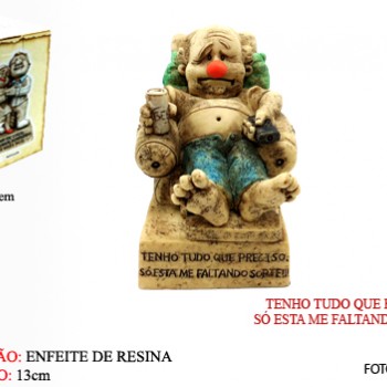 BONECO DE RESINA C/ FRASE BONECO DE RESINA C/ FRASE