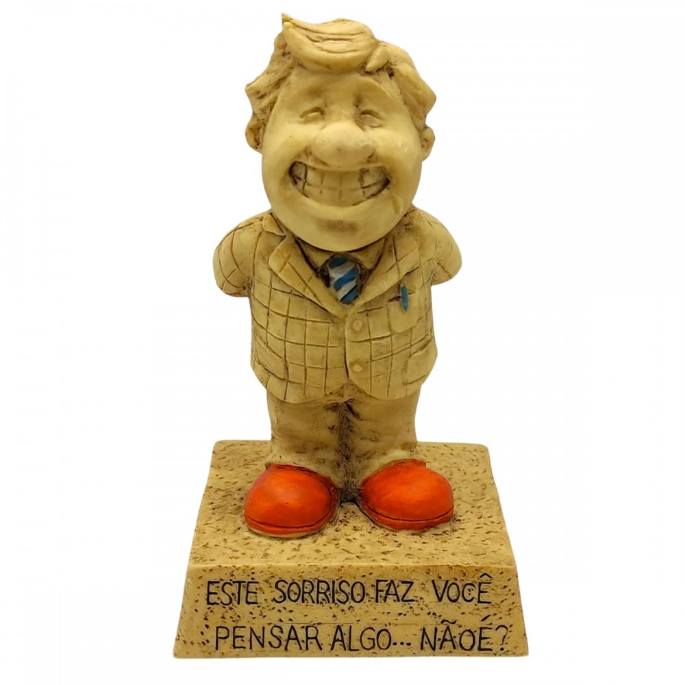 BONECO DE RESINA COM FRASE REF: NP212U