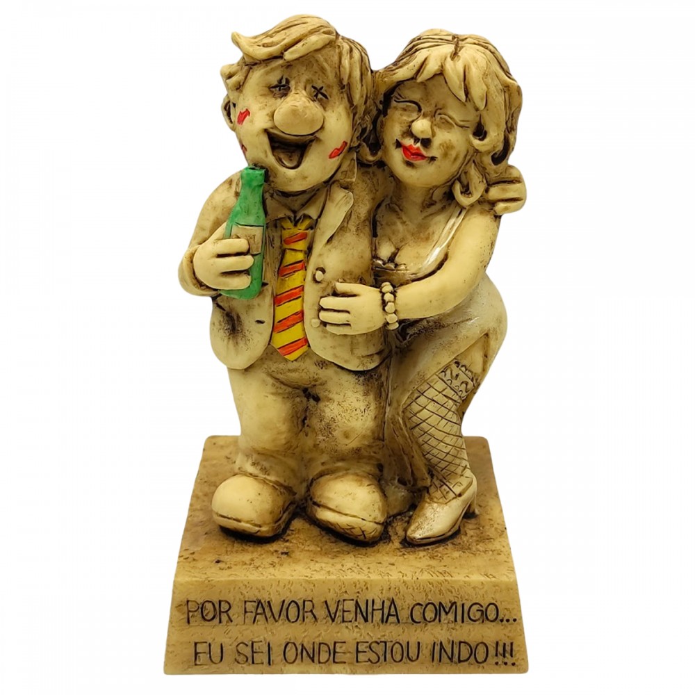 BONECO DE RESINA COM FRASE REF: NP212V