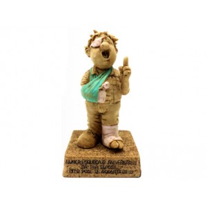 BONECO DE RESINA C/ FRASE. TAM:7.1X6.0X13.3CM