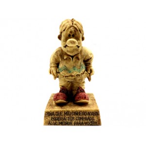 BONECO DE RESINA C/ FRASE BONECO DE RESINA C/ FRASE