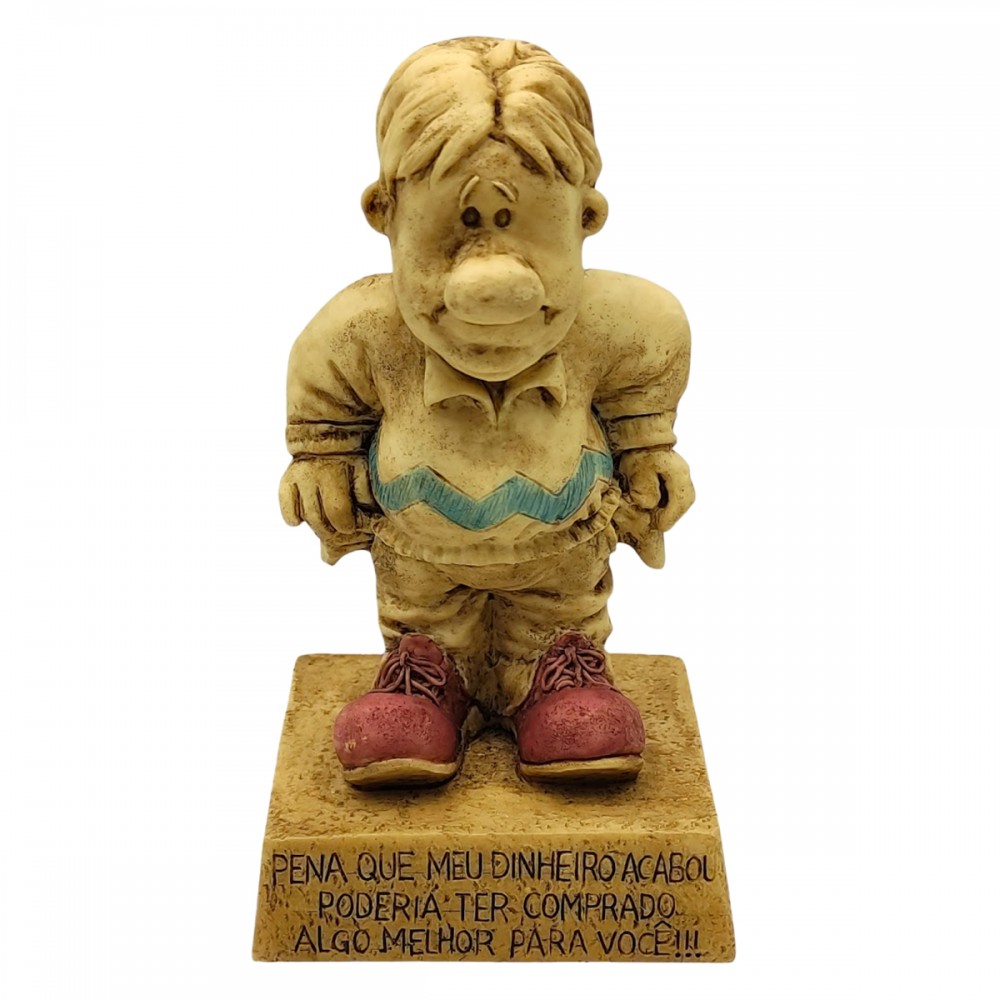 BONECO DE RESINA COM FRASE REF: NP212X