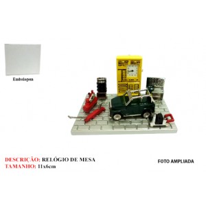 MECÂNICA EM MINIATURA C/ RELÓGIO. TAM: 11X7X6.5CM