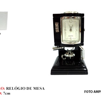 MAQUINA DE CAFE EM MINIATURA C/ RELÓGIO