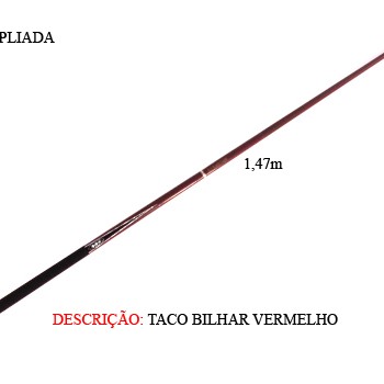 TACO DE BILHAR MODELO: TITANIUM. TAM: 1,47CM